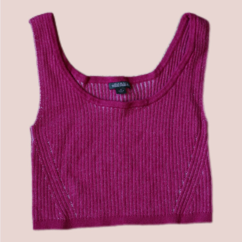 Wild Fable Fuchsia Ribbed Tank Top